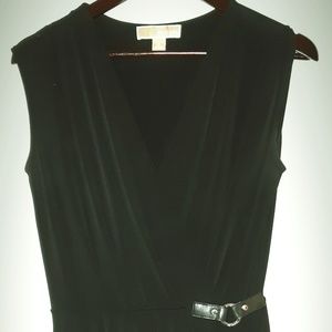 Black Wrap Style MK Buckle Dress Size Small
